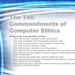 Commandments ten slideshare computer ethics