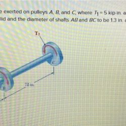Exerted pulleys torques chegg shafts gpa ta transcribed