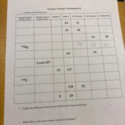 Practice isotope calculations 1 answer key