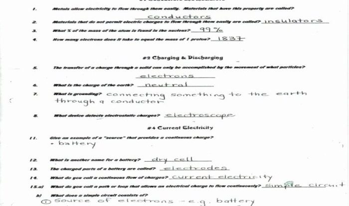 Bill nye's static electricity video worksheet