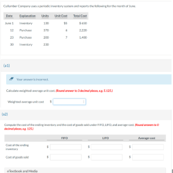 Solved inventory perpetual cullumber uses company transcribed problem text been show has